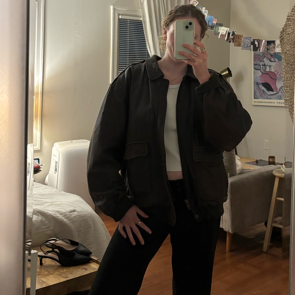 Brown Bomber Jacket - image 1